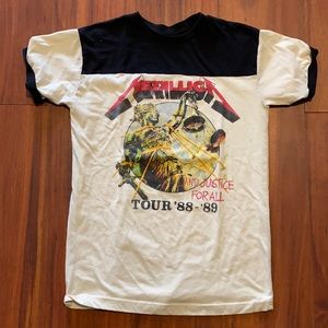 M Metallica vintage 88-89 tour concert T-shirt tee
